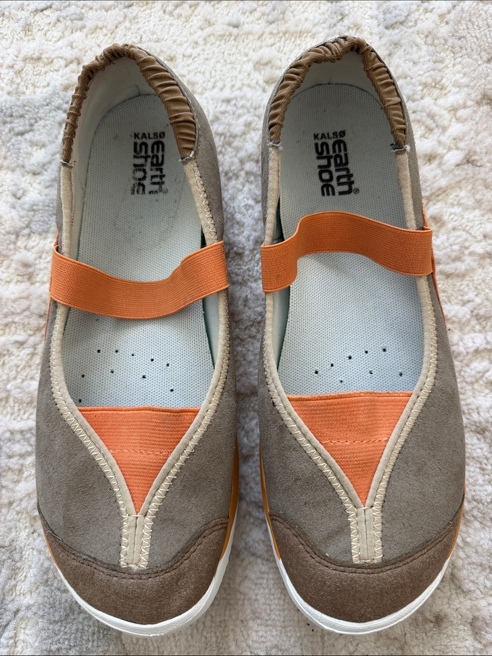 Kalsø Earth Shoe Men's Brown & Orange Slip-On Loafers